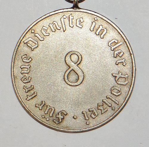 Police 8 Year Long Service Medal