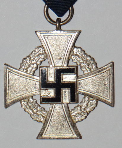 25 Year Silver Faithful Service Cross with Document