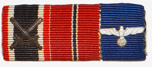 Army WW II Three Place Ribbon Bar.