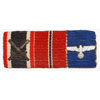 Army WW II Three Place Ribbon Bar.