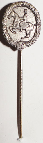 Miniature Silver Horseman’s Badge "Stick Pin"