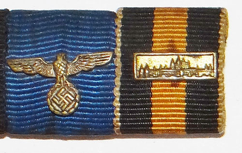 Army WW II Three Place Ribbon Bar