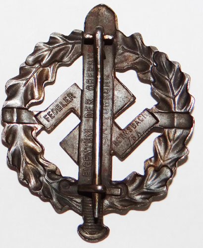 Bronze SA Sport Badge 1939-1944 Pattern