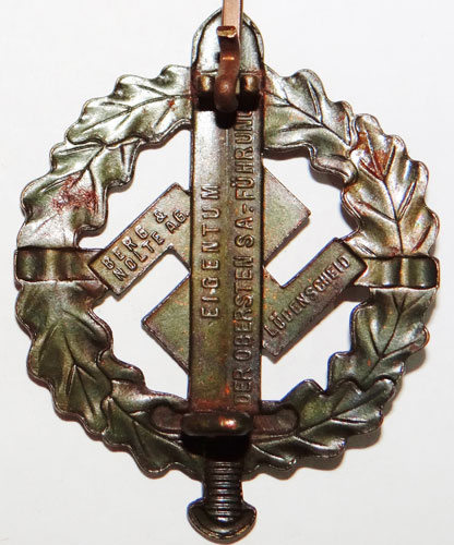 BRONZE SA Sport Badge 1939-1944 Pattern