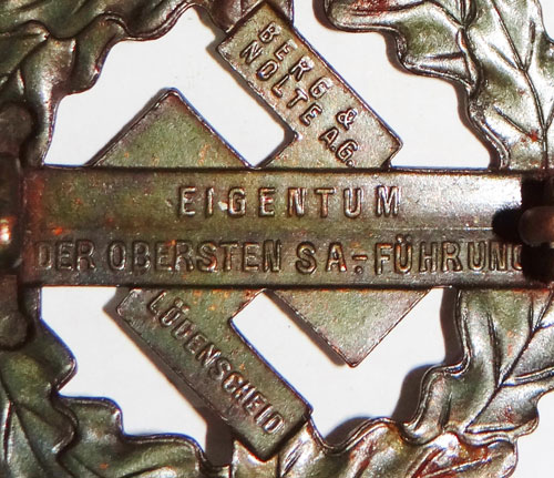 BRONZE SA Sport Badge 1939-1944 Pattern