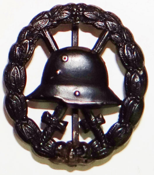 CUT OUT Black WW I German Wound Badge