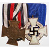 Mounted Cross of Honor 1914/18 Medal without Swords & 25 Year Silver Faithful Service Cross