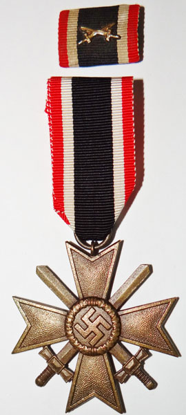 War Merit Cross 2nd Class with Swords with Ribbon Bar War Merit Cross 2nd Class with Swords with Ribbon Bar