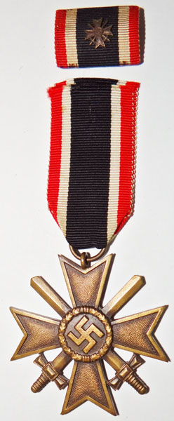 War Merit Cross 2nd Class with Swords with Ribbon Bar War Merit Cross 2nd Class with Swords with Ribbon Bar