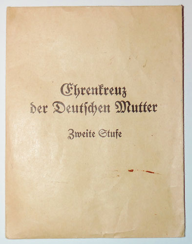 Silver Mothers Cross with Award Packet