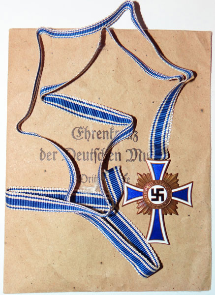BRONZE Mothers Cross with Paper Award Packet BRONZE Mothers Cross with Paper Award Packet