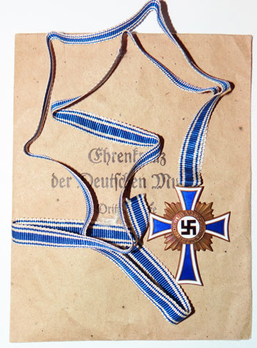 BRONZE Mothers Cross with Paper Award Packet