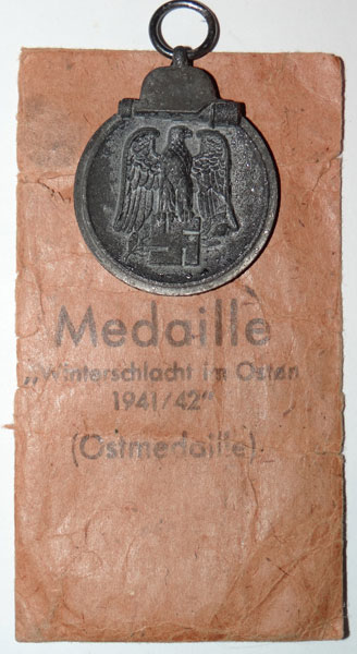 Russian Front Medal with Paper Award Packet Russian Front Medal with Paper Award Packet