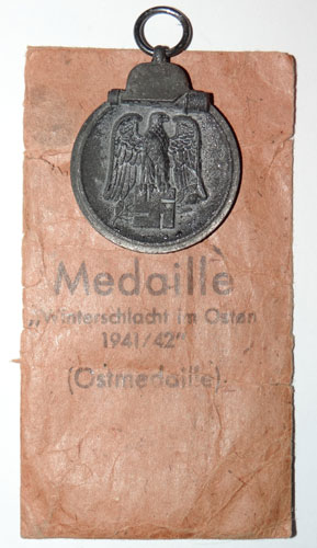 Russian Front Medal with Paper Award Packet