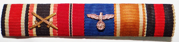 German Army Six Place Ribbon Bar German Army Six Place Ribbon Bar