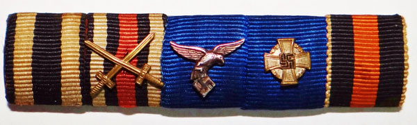 German WW I/II Five Place Ribbon Bar German WW I/II Five Place Ribbon Bar