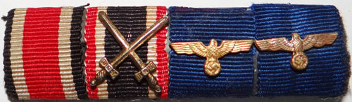 German Army WW II Four Place Ribbon Bar