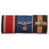 German Army WW II Three Place Ribbon Bar