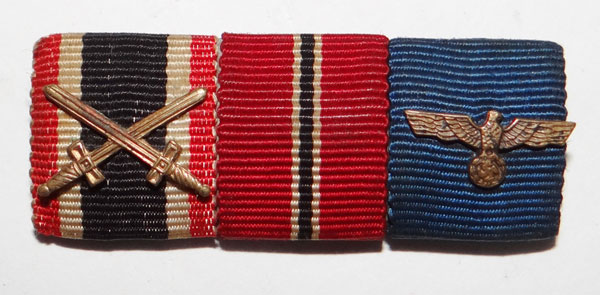 WW II German Army Three Place Ribbon Bar WW II German Army Three Place Ribbon Bar