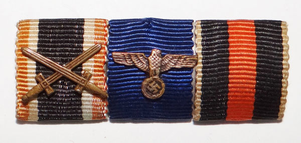 WW II German Army Three Place Ribbon Bar WW II German Army Three Place Ribbon Bar