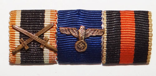 WW II German Army Three Place Ribbon Bar