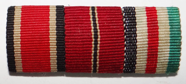 German WW II Three Place Ribbon Bar German WW II Three Place Ribbon Bar