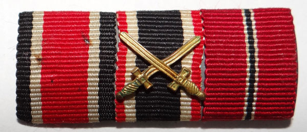 German WW II Three Place Ribbon Bar German WW II Three Place Ribbon Bar