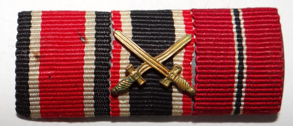 German WW II Three Place Ribbon Bar