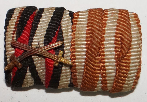 WW I / ll German Two Place Ribbon Bar WW I / ll German Two Place Ribbon Bar