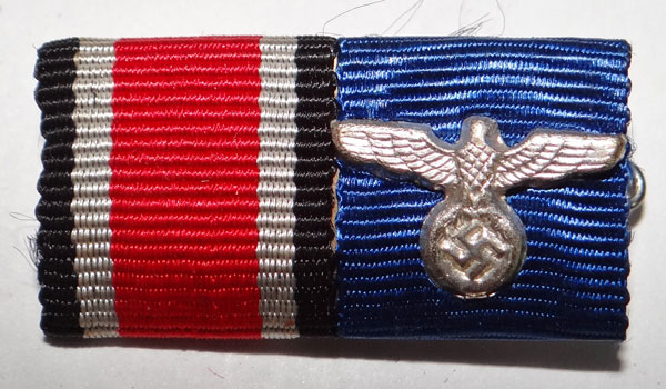 German WW II Army Two Place Ribbon Bar German WW II Army Two Place Ribbon Bar