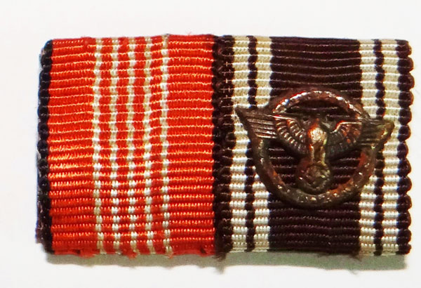 German WW II Two Place Ribbon Bar German WW II Two Place Ribbon Bar