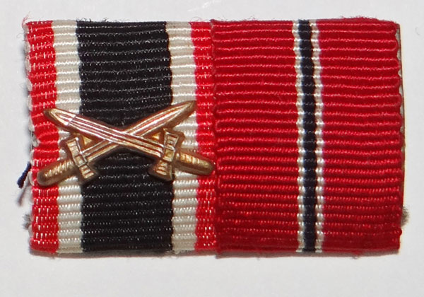 German WW II Two Place Ribbon Bar German WW II Two Place Ribbon Bar