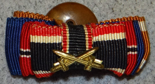 WW II Four Place Lapel Button Ribbon Bar