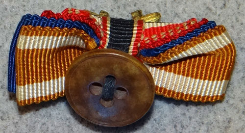 WW II Four Place Lapel Button Ribbon Bar