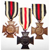 Set of Three "Cross of Honor 1914-1918 Medals"