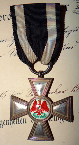 Prussian Order of the Red Eagle Fourth Class with Document