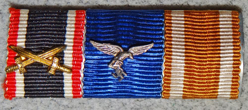 WW II Luftwaffe Three Place Ribbon Bar