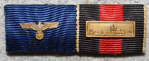 WW II Army Two Place Ribbon Bar