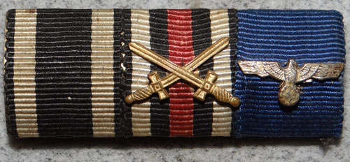 WW I / WW II Army Three Place Ribbon Bar