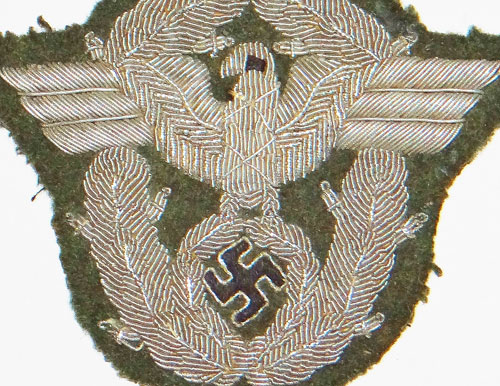 ARMY OFFICER Field Police Silver Bullion Wire Sleeve Eagle