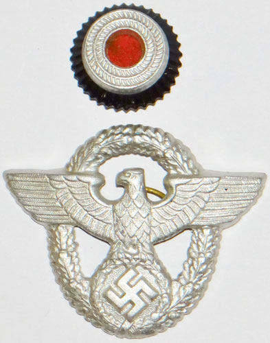 Police NCO/EM Visor Hat Insignia Set