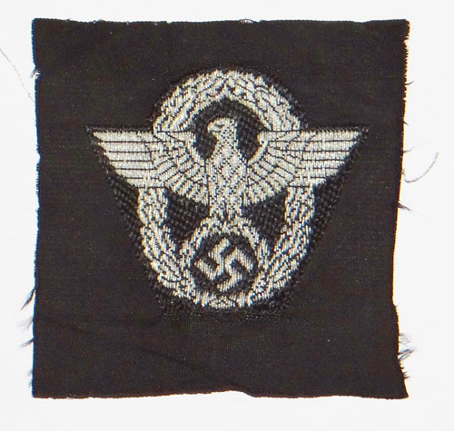 Police Officers Silver Flat Wire Cap Insignia