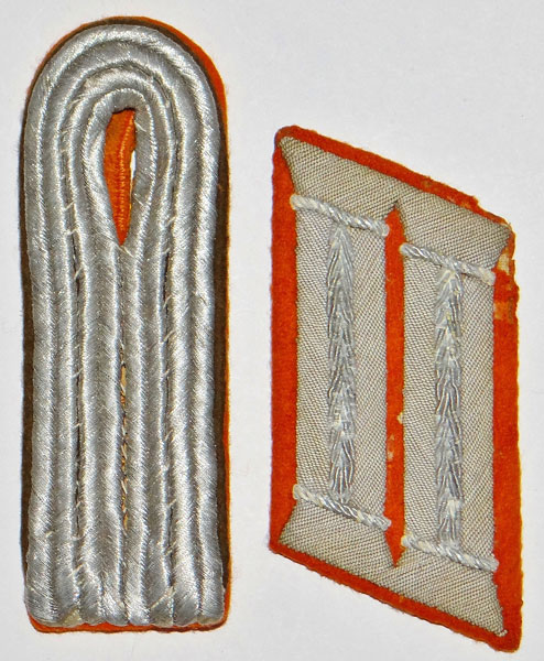 Gendarmerie Police "Leutnant" Shoulder Board & Collar Tab Set Gendarmerie Police "Leutnant" Shoulder Board & Collar Tab Set