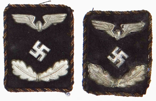 Reichsbahn Officials Collar Tabs for Pay Grades 11 thru 8 and 7a