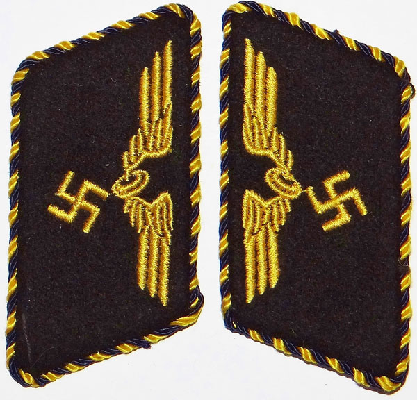 Reichsbahn Officials Collar Tabs for Pay Grades 17a thru 12