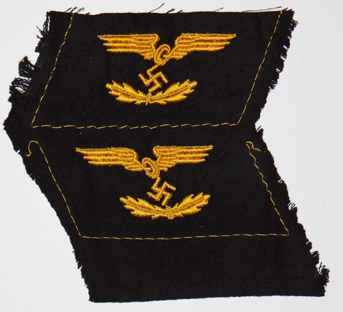 Reichsbahn Officials Collar Tabs for Pay Grades 11 thru 8 and 7a