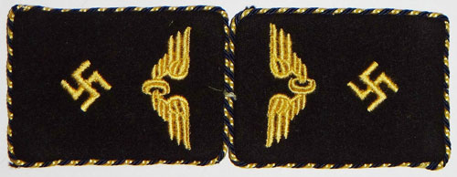 Reichsbahn Officials Collar Tabs for Pay Grades 17a thru 12