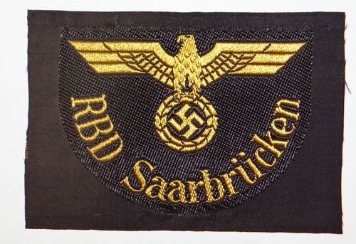 "RBD Saarbrucken" Reichsbahn Sleeve Insignia