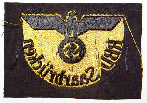 "RBD Saarbrucken" Reichsbahn Sleeve Insignia