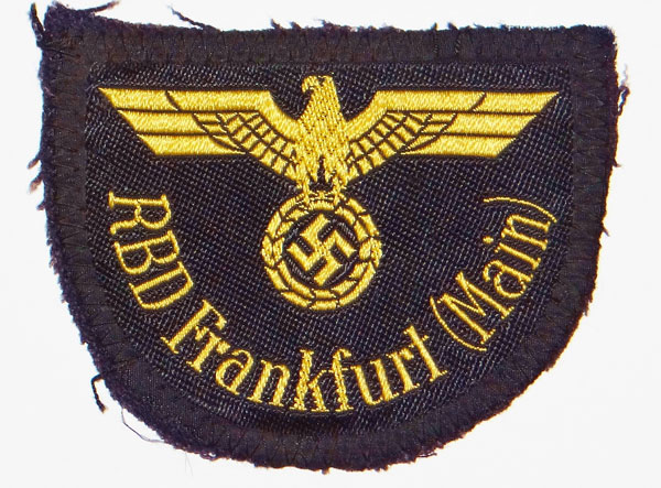 "CUT OFF" "RBD Frankfurt (Main)" Reichsbahn Sleeve Insignia "CUT OFF" "RBD Frankfurt (Main)" Reichsbahn Sleeve Insignia